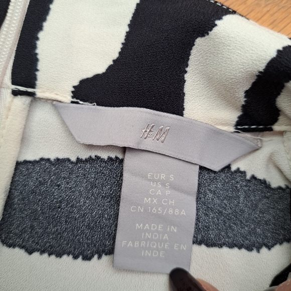 H&M Zebra Print Long Sleeve Dress Sz Small - Picture 5 of 7